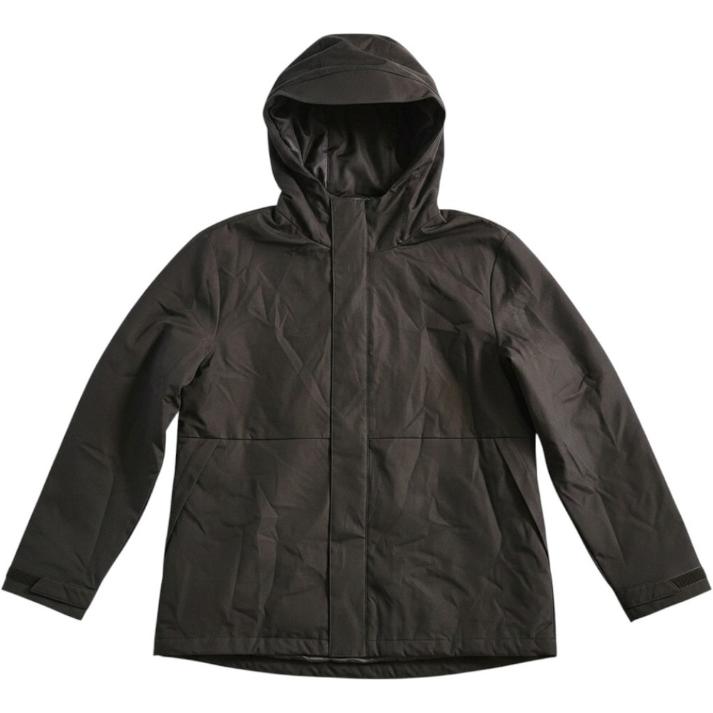 Ozark Trail Mens OZT Rain Jacket Greystone Hooded Recycled Shell Grey 2XL New